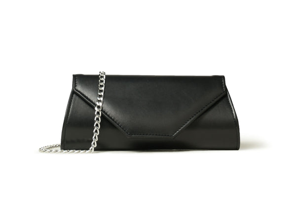 Melluso Donna Pochette a Busta in Pelle Nera con Catena bj034z-247275